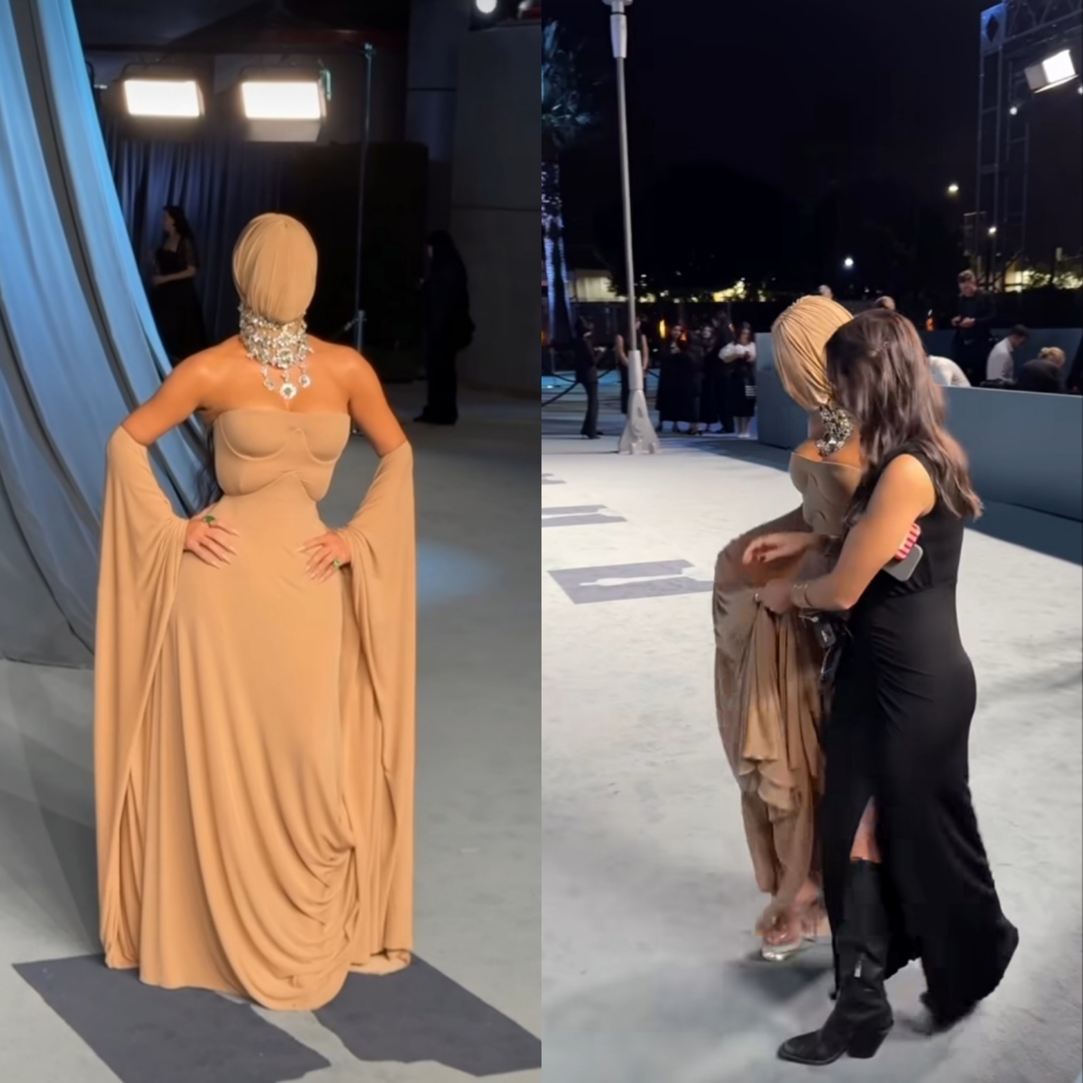 Kim Kardashian guided in masked gala look