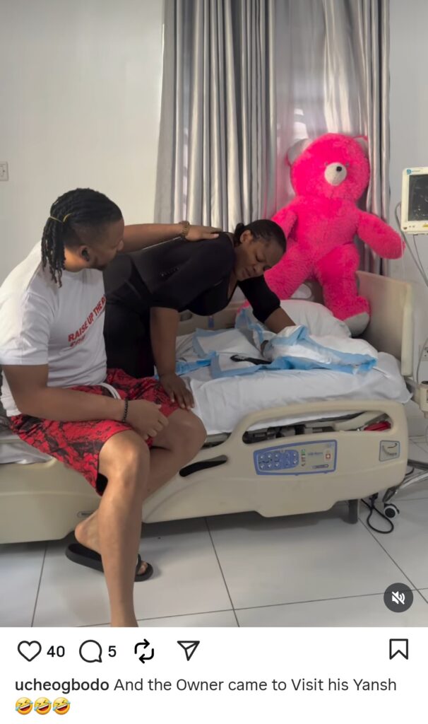 Uche Ogbodo “owner came to visit his yansh” hospital message