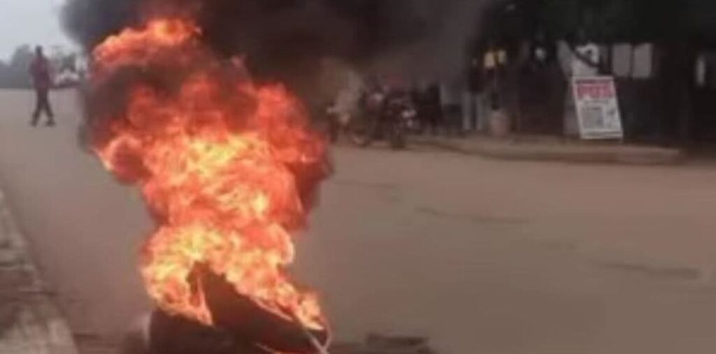 Mob killing motorcyclist in Benue