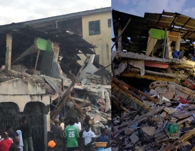 Lagos two-storey building collapse Oyingbo