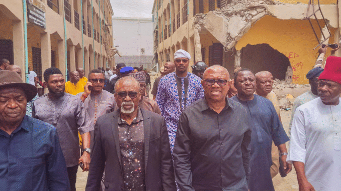 Peter Obi condemns ASPAMDA demolition injustice Peter Obi condemns ASPAMDA demolition injustice