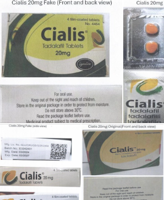 NAFDAC raises alarm over circulation of counterfeit Cialis Tablet 20mg in Nigeria