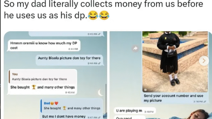 Nigerian dad collects posting fee before using daughter’s photo Nigerian dad collects posting fee before using daughter’s photo