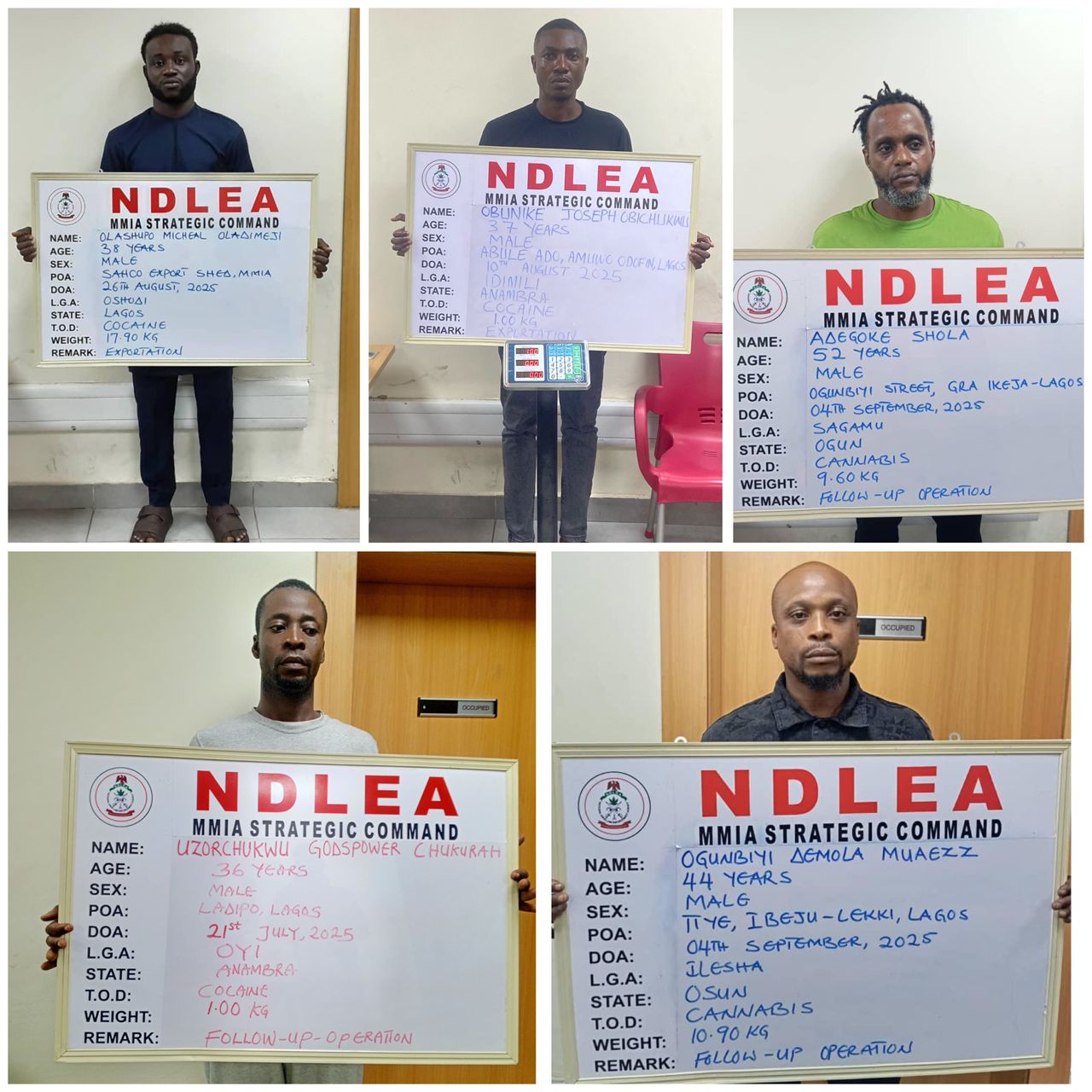 Five drug kingpins jailed for cocaine and opioid trafficking