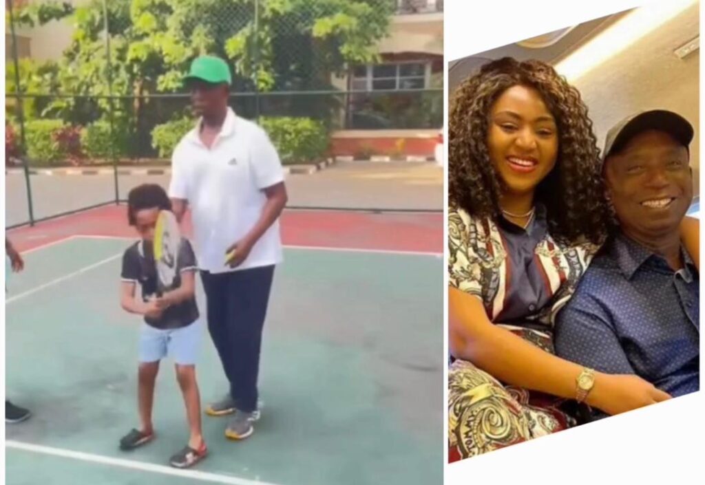 Ned Nwoko video playing sports with sons amid marital crisis
