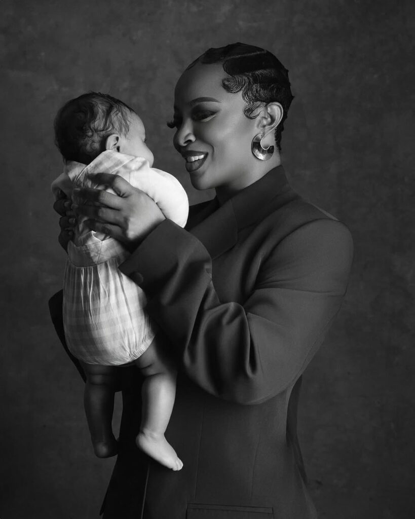 Toke Makinwa first birthday as a mum