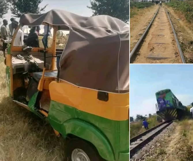 Train crushes tricycle rider passenger Plateau