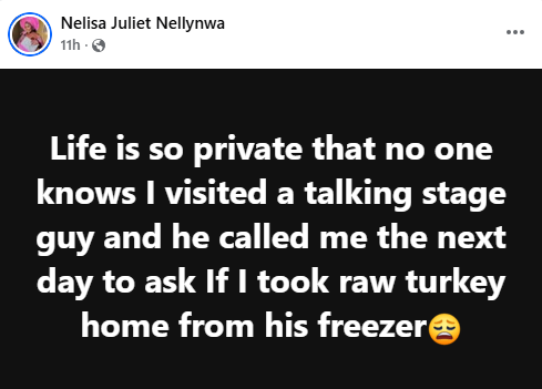 Nigerian woman accused of taking raw turkey by talking stage partner